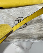 ❤️Hermes Kelly 去 Epsom Jaune 那不勒斯 9O GHW