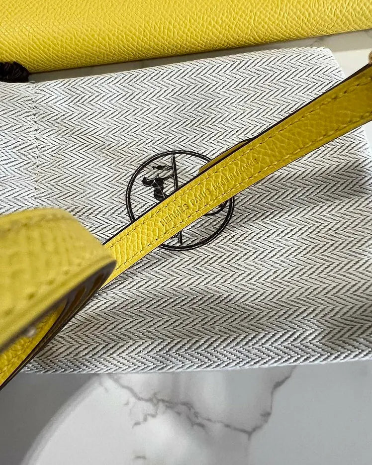 ❤️Hermes Kelly 去 Epsom Jaune 那不勒斯 9O GHW