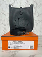 Hermes Mini Evelyne 16 TC Noir PHW W Stamp