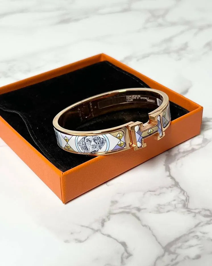 Hermes Clic H Colliers et Chiens 手鍊 RGHW 手鈪