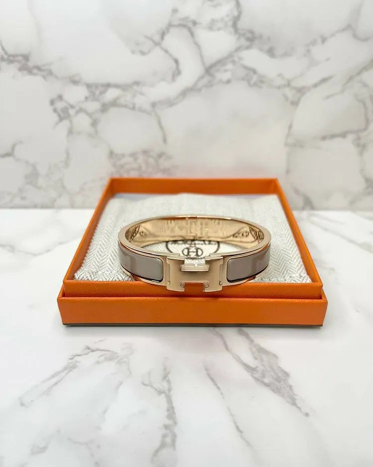 愛馬仕 Clic H 手鐲 Marron Glace RGHW PM 尺寸