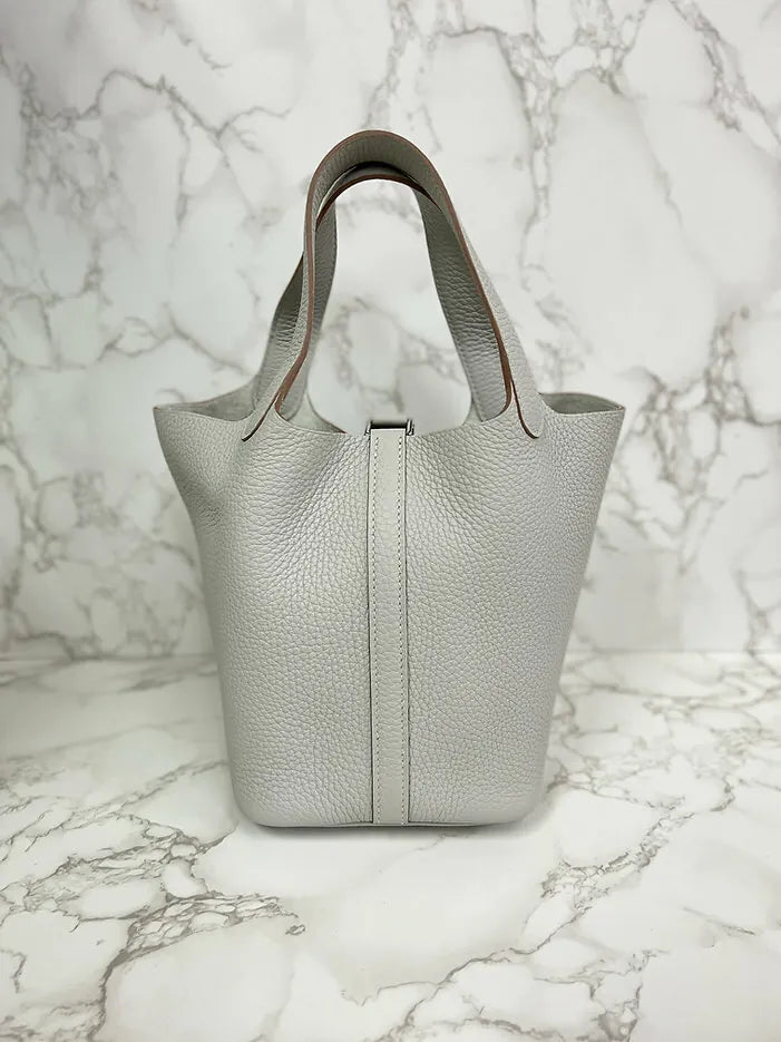 愛馬仕 Picotin Lock 18 包 淺藍色 TC PHW