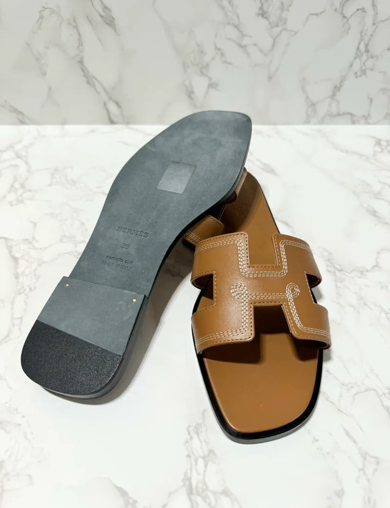 Hermes Oran Sandal H Naturel Size 39