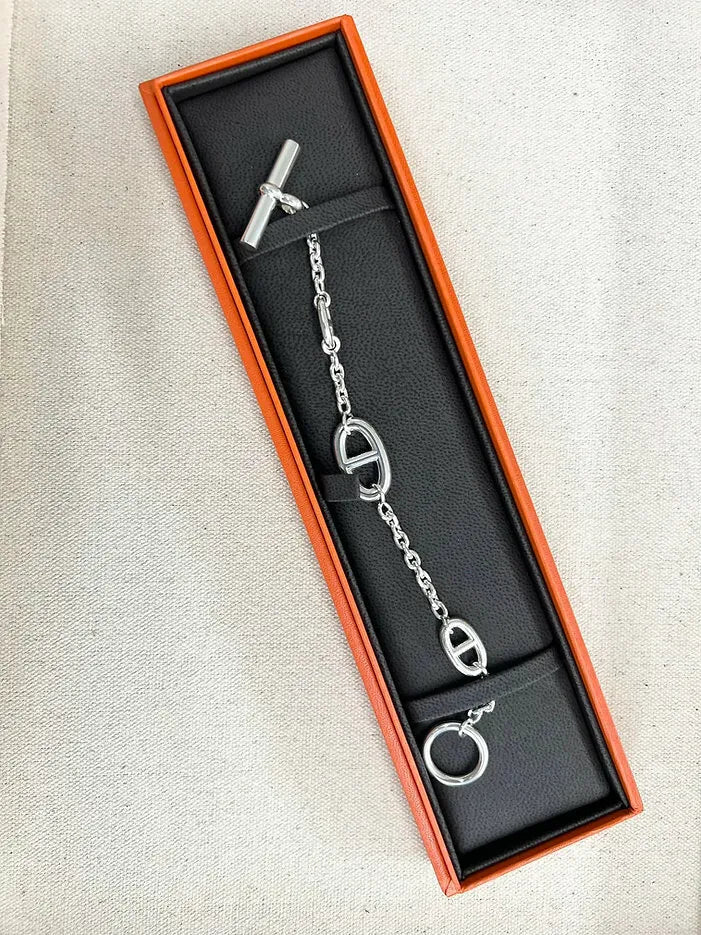 Hermes Farandole 手鍊 925 銀豬鼻手鍊 ST Size2️⃣