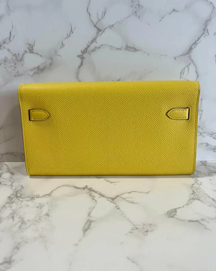 ❤️Hermes Kelly 去 Epsom Jaune 那不勒斯 9O GHW