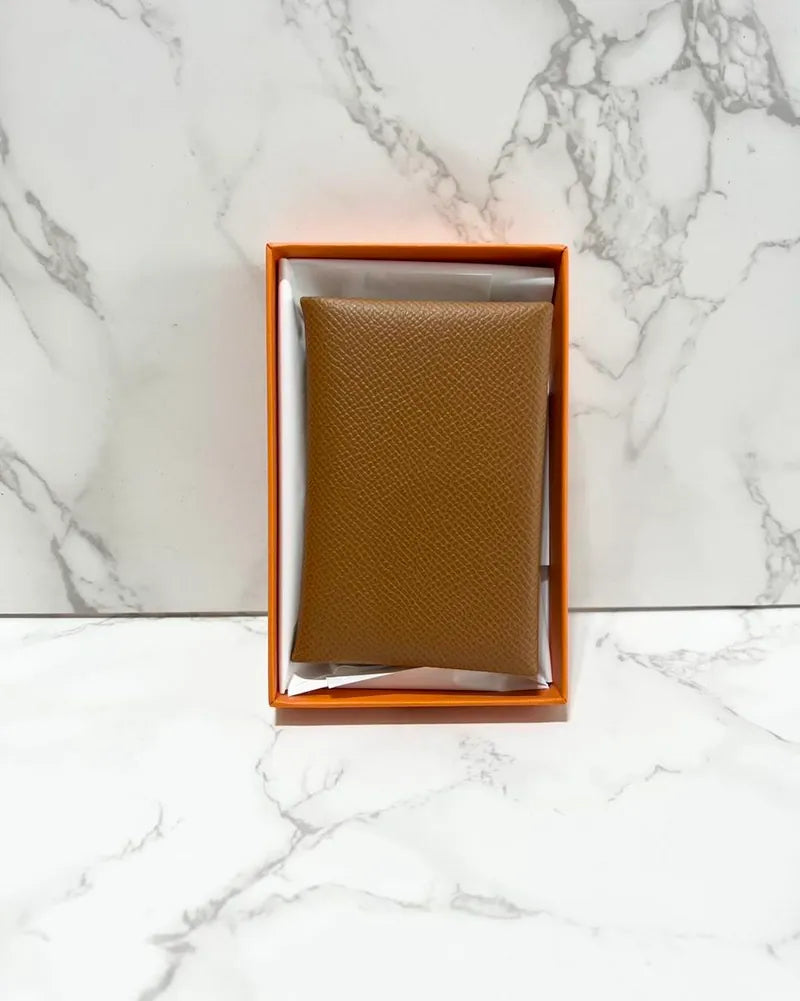 ❤️愛馬仕 Calvi 卡包 金 Epsom