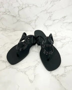 愛馬仕 Egerie Noir 涼鞋，36 碼