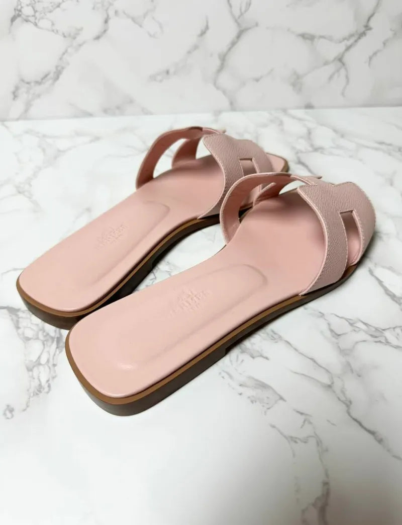 愛馬仕 Oran 涼鞋 H Rose Pale 38碼