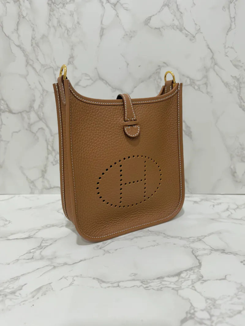 愛馬仕迷你Evelyne 16 TC 金色 GHW W 印章