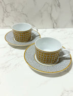 Hermes Mosaique au 24 金茶杯和茶碟