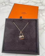 Hermes Amulettes Constance Pendant Rose gold Necklace