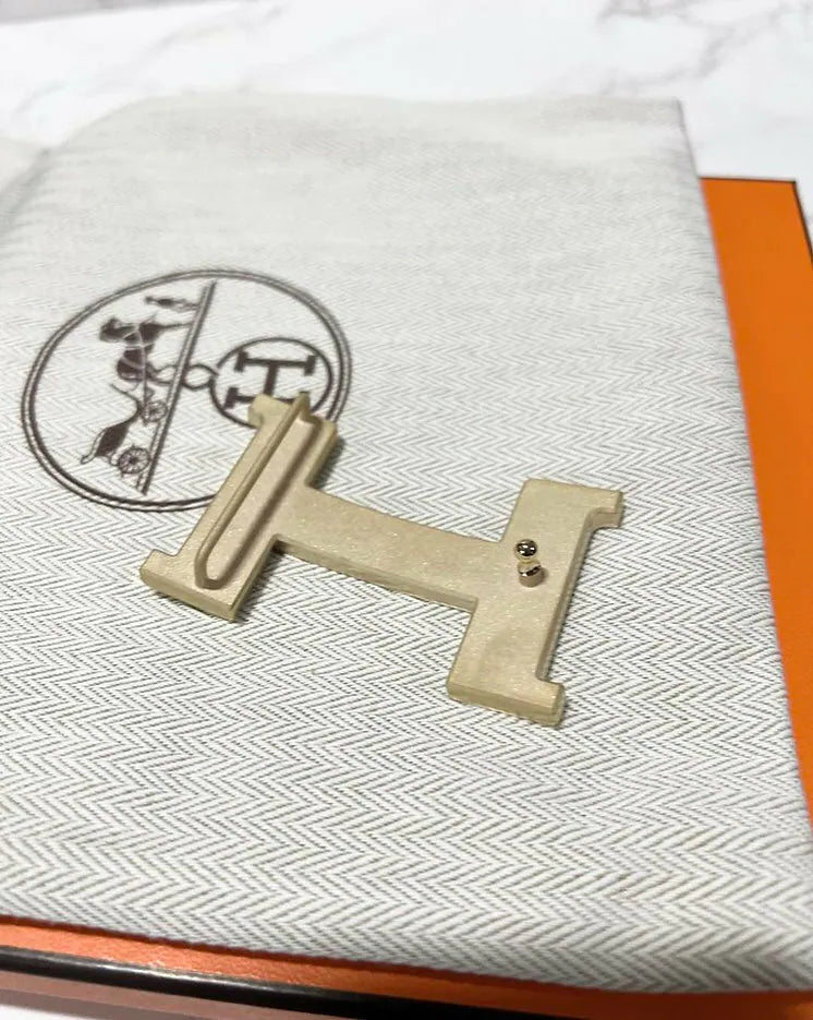 愛馬仕 38MM H 男士皮帶，雙面皮革錶帶，38 毫米寬，90 公分長