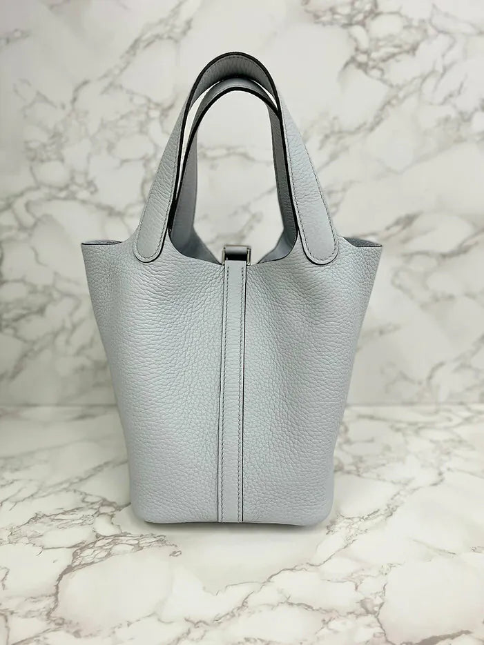 愛馬仕 Picotin Lock 18 包 淺藍色 TC PHW