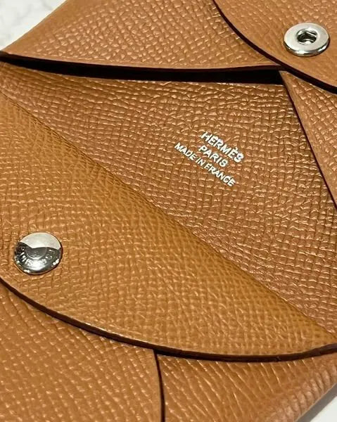 愛馬仕 Calvi Duo Compact 卡包 epsom 金