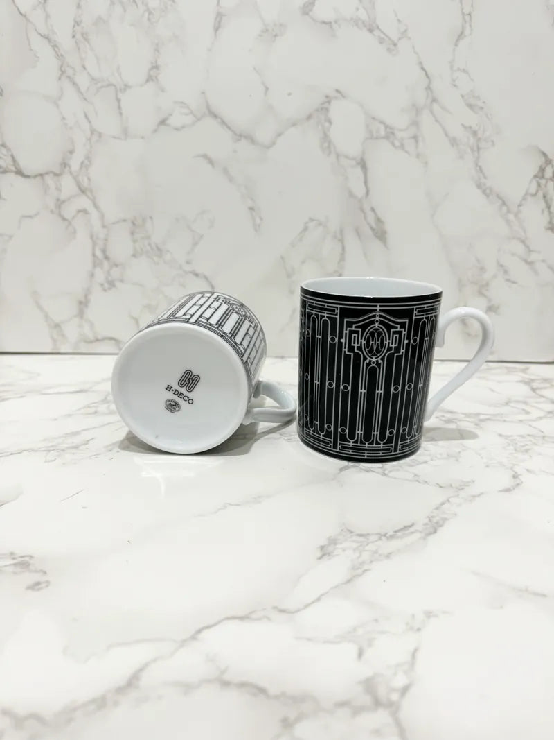 Hermes H Deco set of 2 mugs (n°1 and 2)