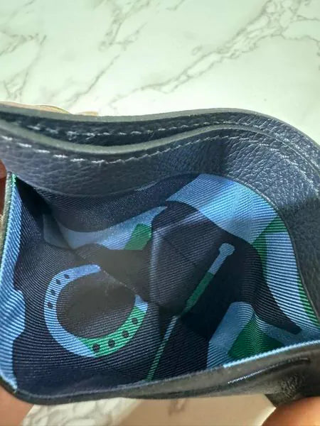 愛馬仕 Citizen 斜紋卡包 午夜藍