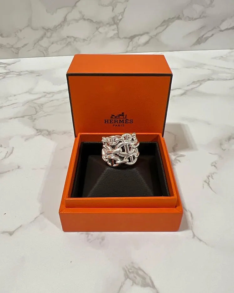 Hermes Chaine D’ancre Enchaimee Ring