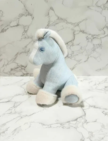 Hermes Baby Hermy plush horse Bleu Glacier