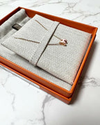 Hermes Mini Pop H 吊墜粉紅玫瑰 GHW