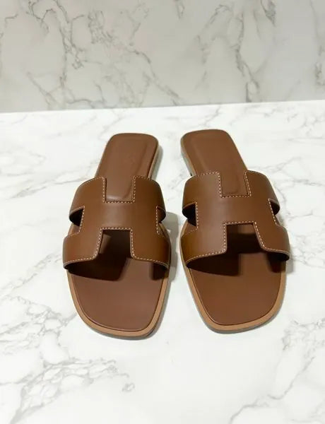 Hermes Oran Sandal H Gold Size 39