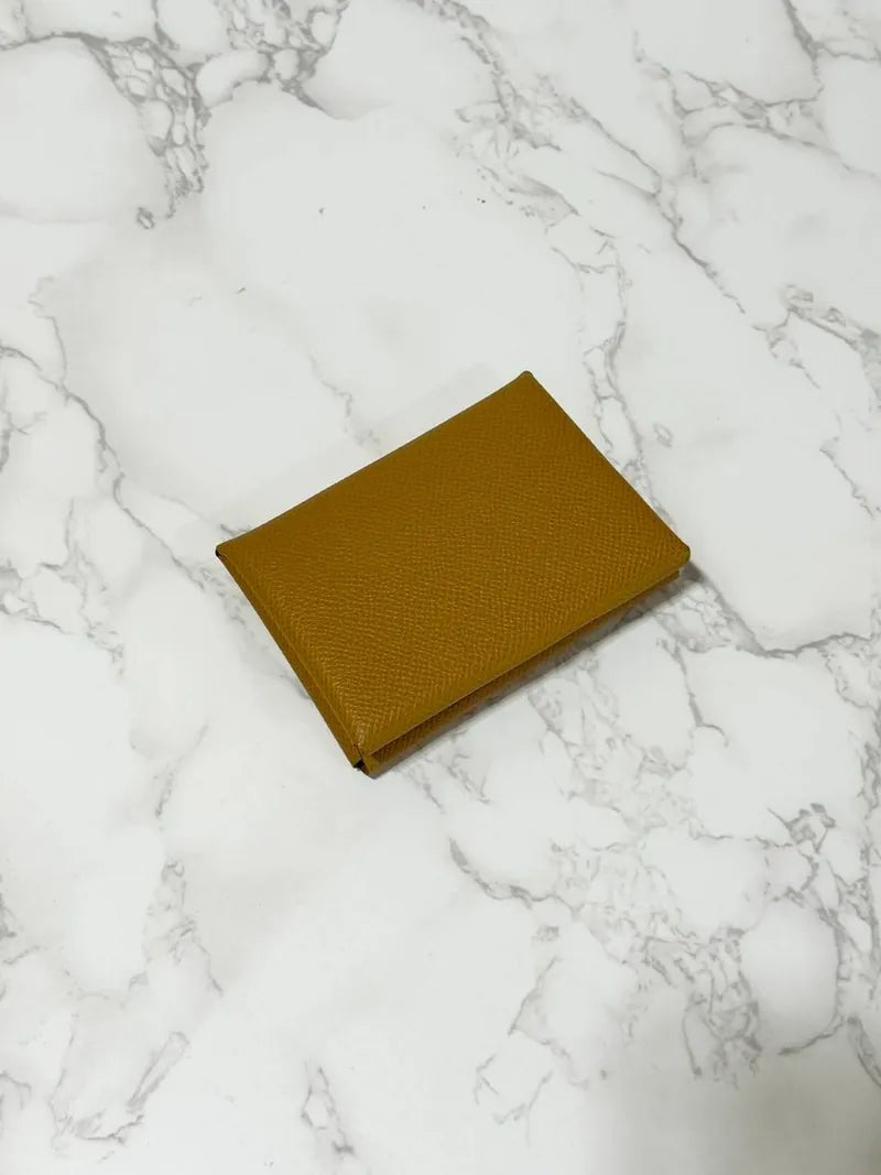 ❤️愛馬仕 Calvi Duo Compact 卡包 epsom 芝麻色 2S❤️