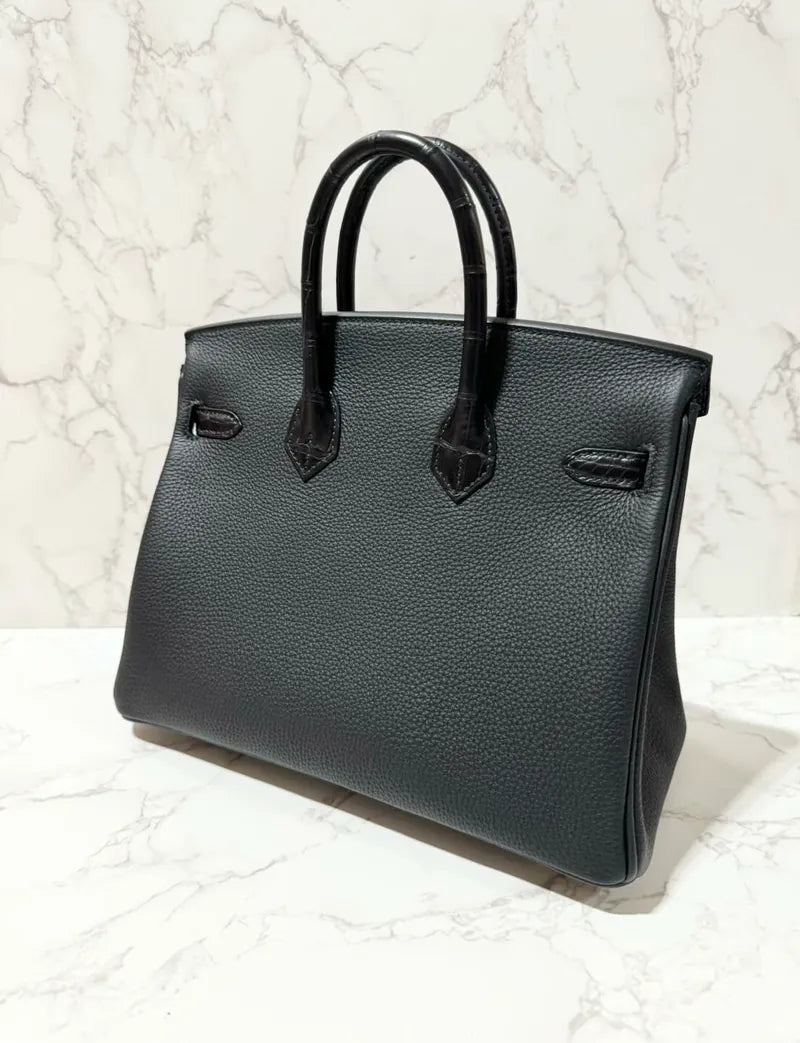 Hermes Birkin 25 Touch Noir GHW 鱷魚皮 Missi 墊