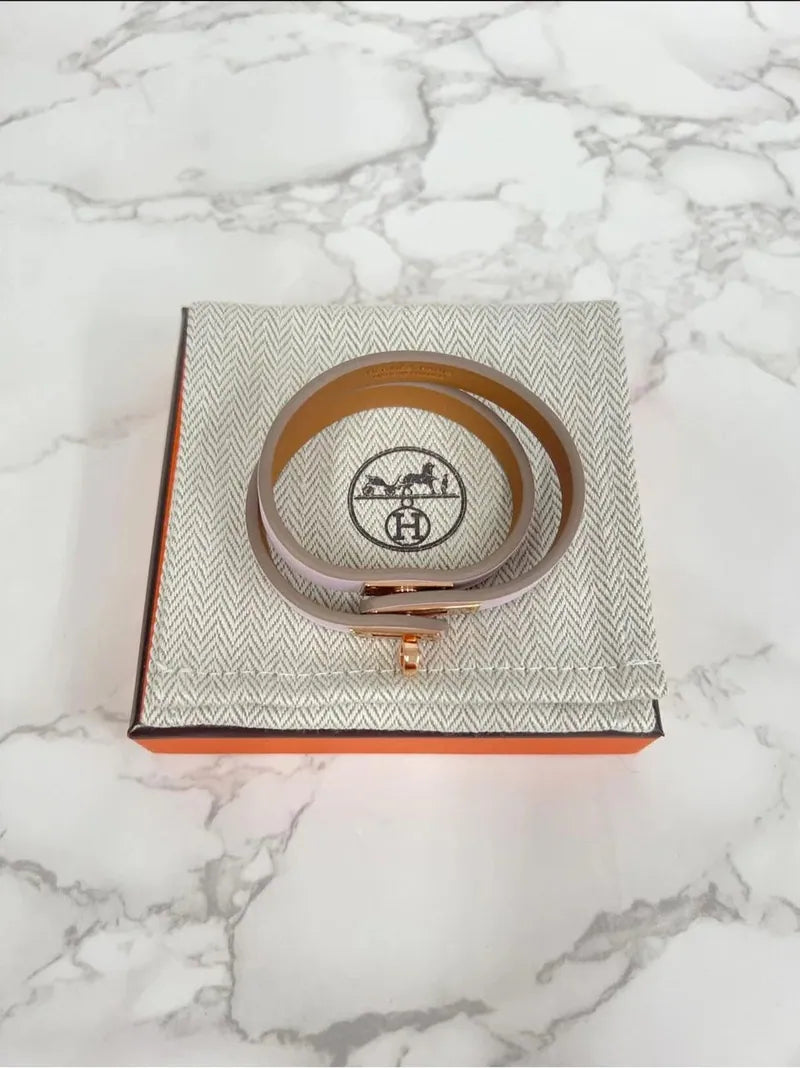 Hermes 迷你凱莉淡紫色 GHW 手鍊 T2