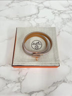 Hermes 迷你凱莉淡紫色 GHW 手鍊 T2