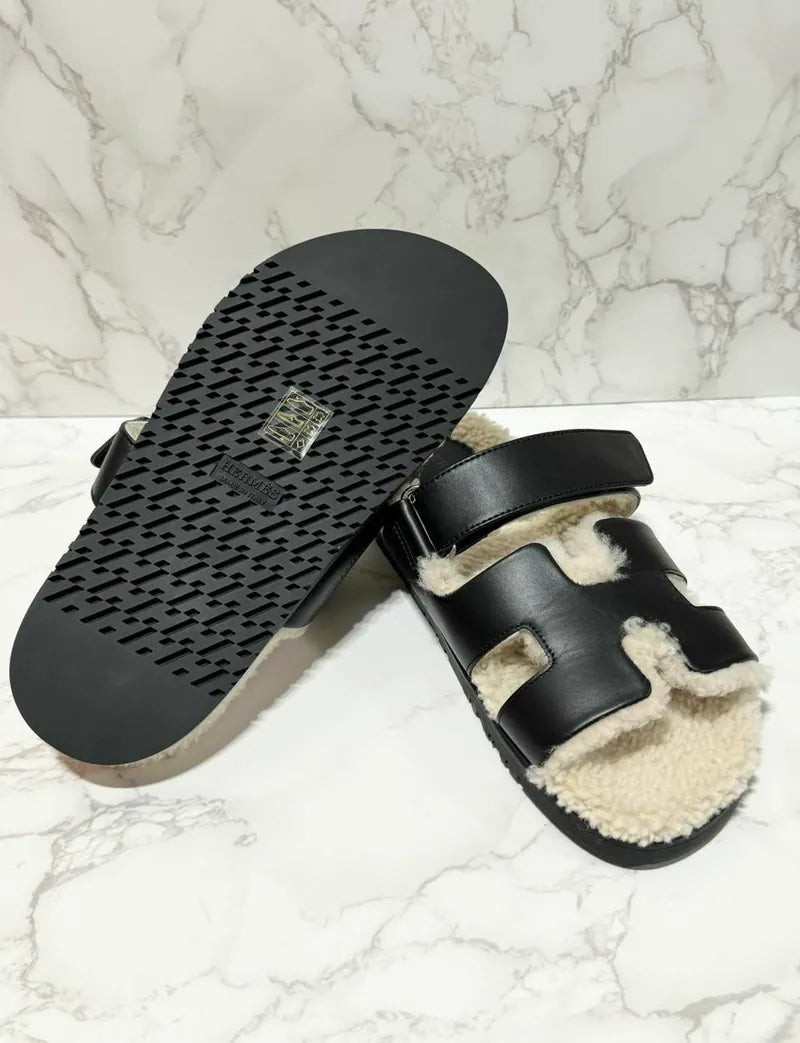 Hermes Sandales Femme Chypre Noir 37