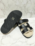 Hermes Sandales Femme Chypre Noir 37