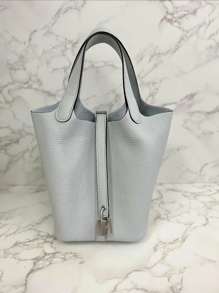 愛馬仕 Picotin Lock 18 包 淺藍色 TC PHW