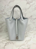 愛馬仕 Picotin Lock 18 包 淺藍色 TC PHW