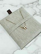 ❤️愛馬仕迷你 Pop H 吊墜項鍊 白色 RGHW