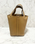 Hermes  Picotin Lock Bag 18 TC Biscuit 4B PHW