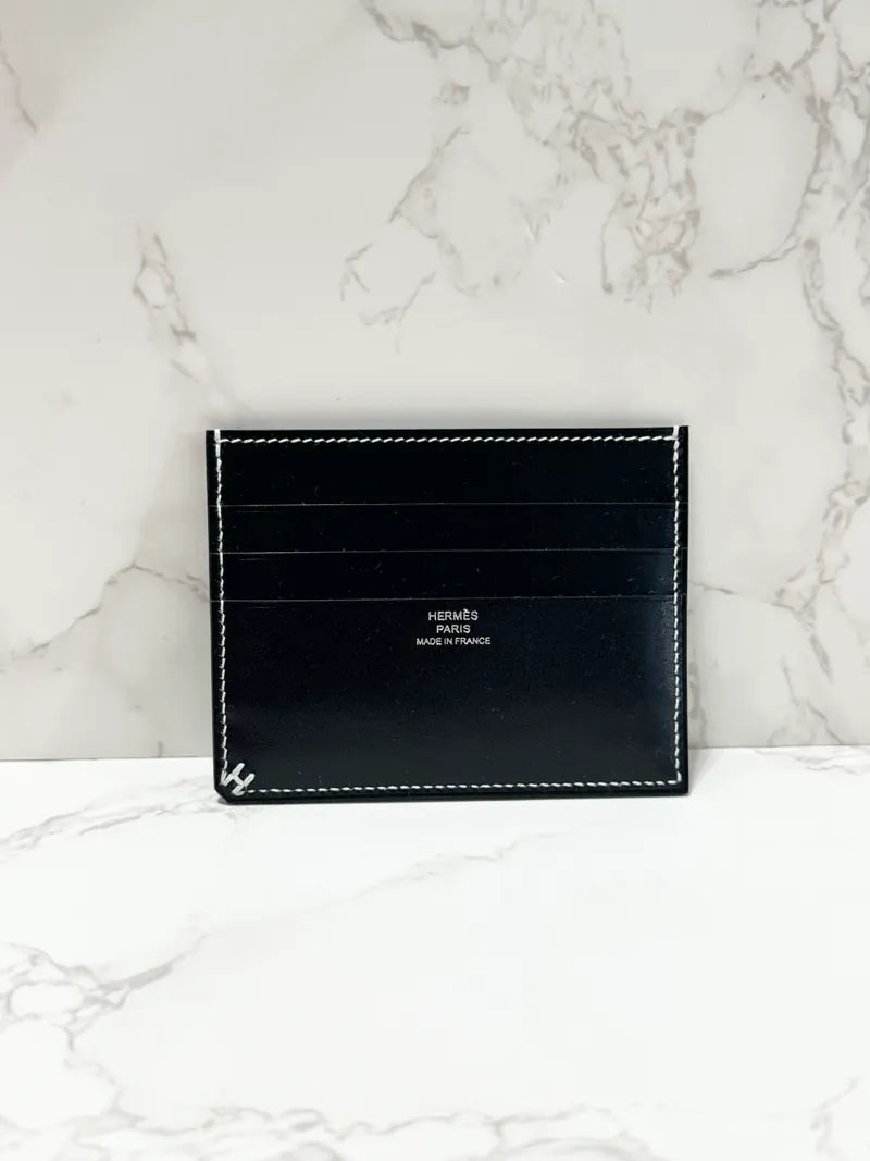 愛馬仕 H Sellier 卡包盒 黑色皮革