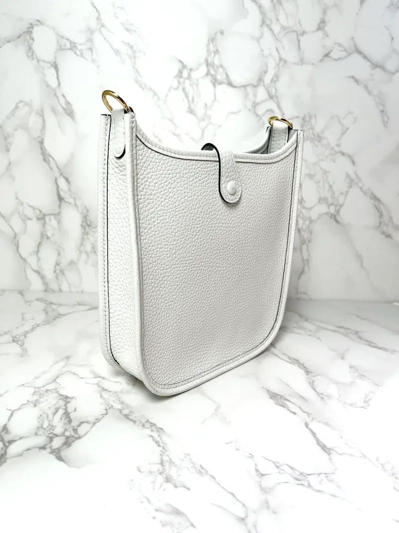 ❤️愛馬仕 Evelyne 16 手袋 全新 白色 0U GHW