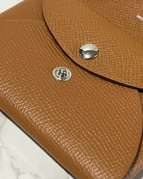 愛馬仕 Calvi Duo Compact 卡包 epsom 金