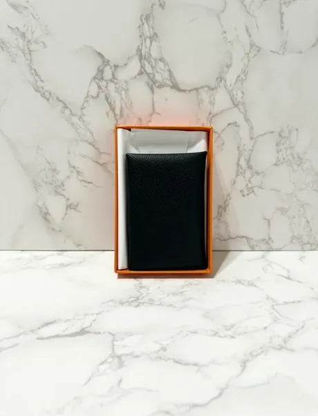 愛馬仕 Calvi 卡包 Epsom Noir