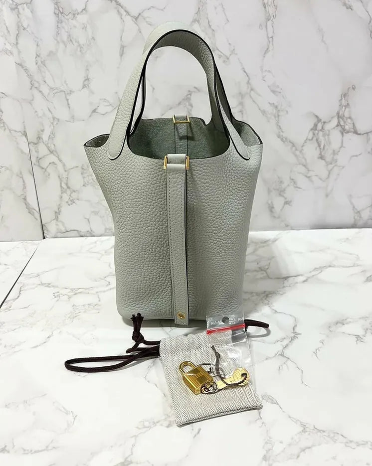 愛馬仕 Picotin Lock 18 TC Gris Neve 0W GHW U 郵票