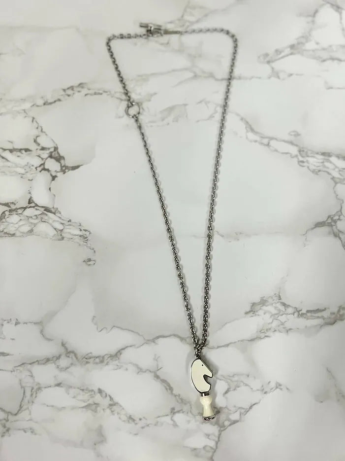 愛馬仕 Cavalier 項鍊 Blanc