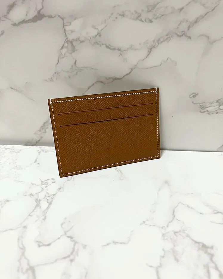 愛馬仕 Citizen 斜紋卡包 金色 37