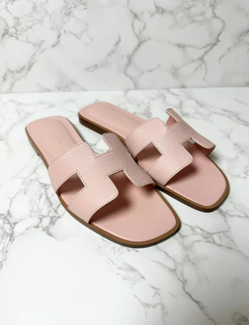 愛馬仕 Oran 涼鞋 H Rose Pale 38碼