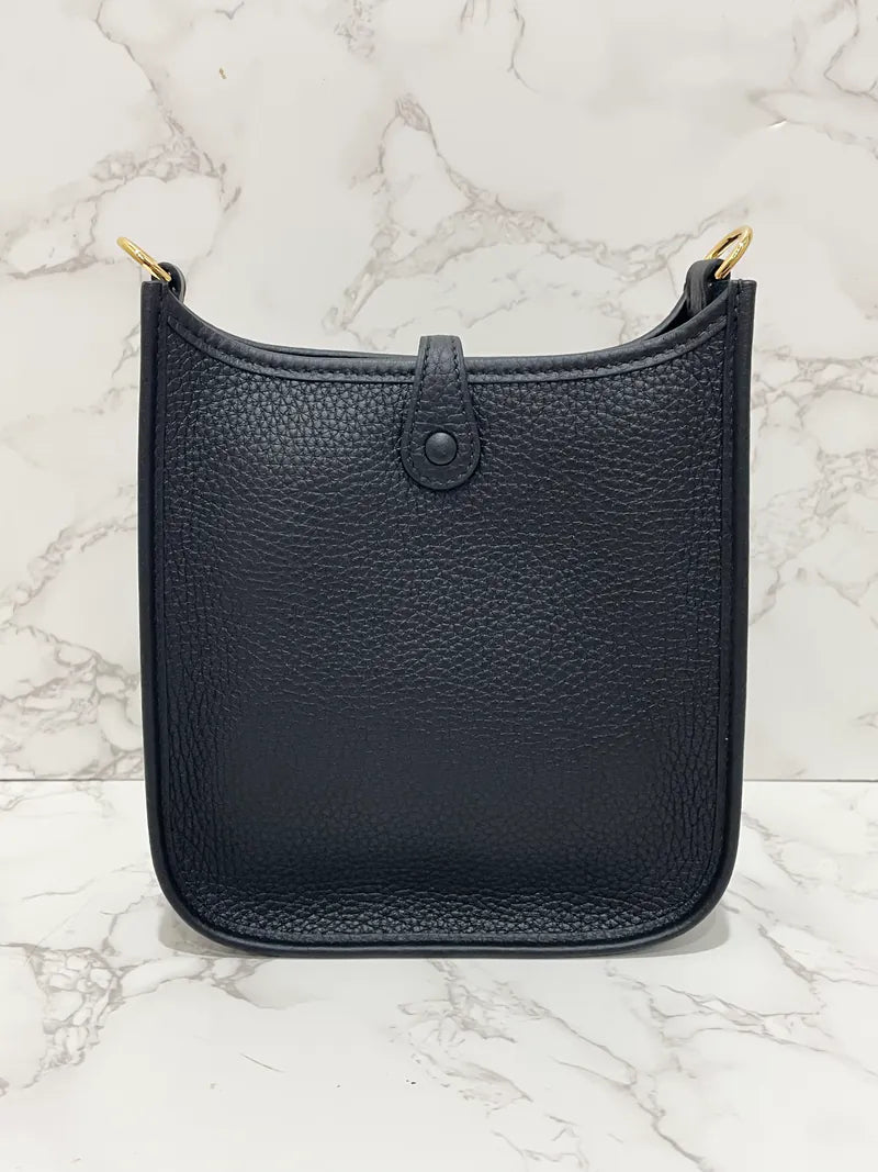 愛馬仕 Mini Evelyn 16 TC Noir 89 B 郵票 GHW