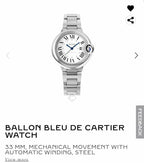 Cartier Ballon Bleu De Cartier Watch 32mm WSBB0044