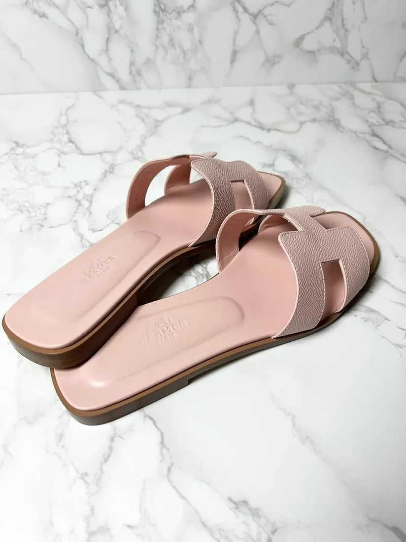 愛馬仕 Oran 涼鞋 H Rose Pale 38碼