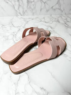 愛馬仕 Oran 涼鞋 H Rose Pale 38碼
