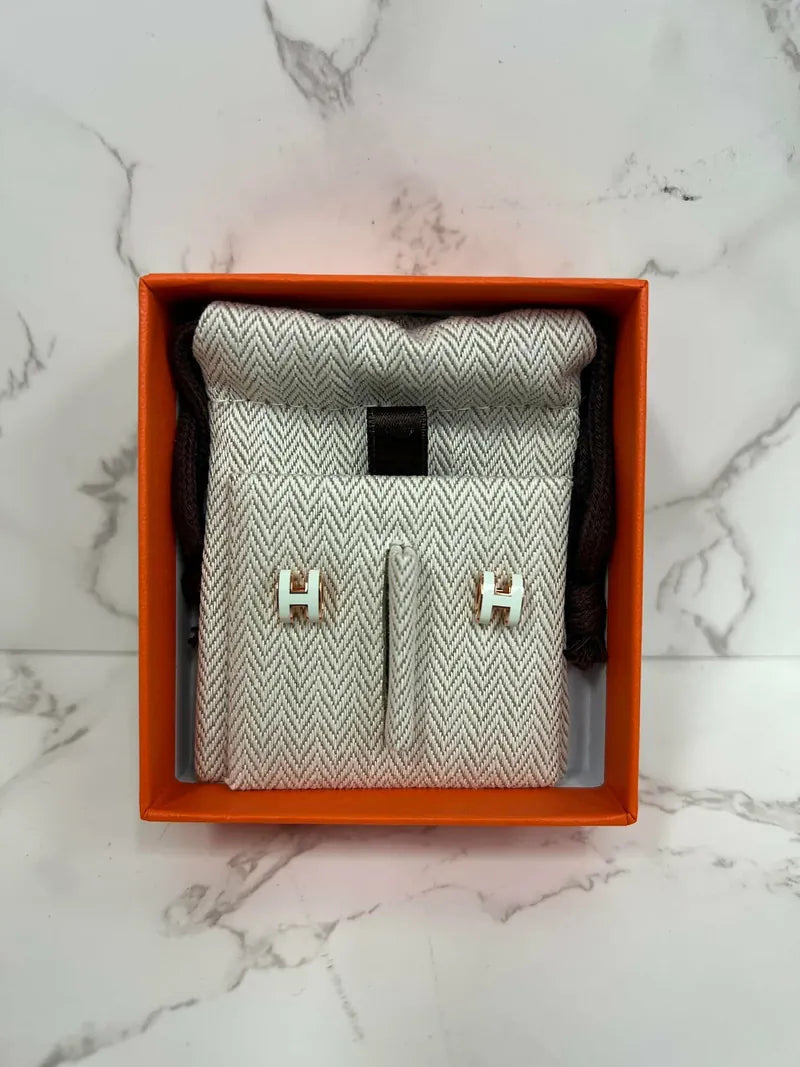 愛馬仕 Mini Pop H 耳環 Vert Fizz RGHW