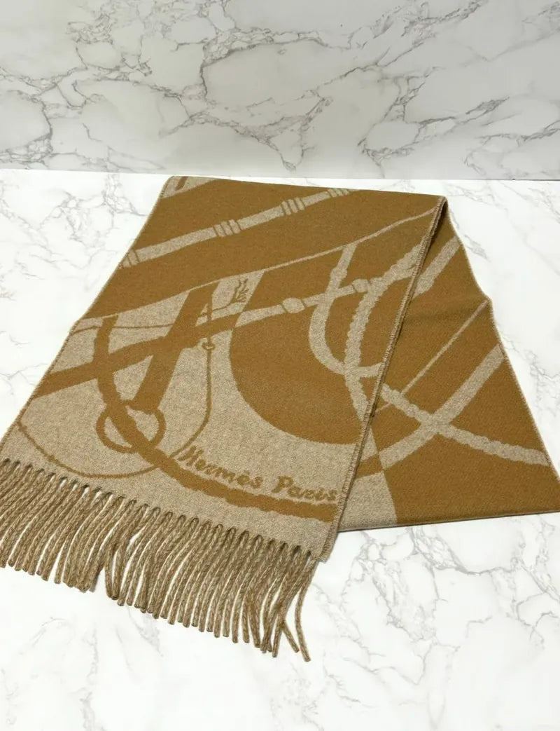 ❤️愛馬仕 H Clic-Clac 羊絨圍巾