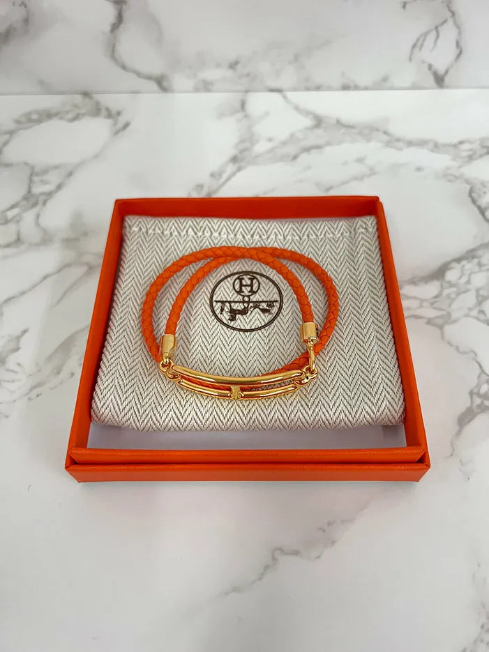 愛馬仕 roulis 雙圈手鍊 GHW T2