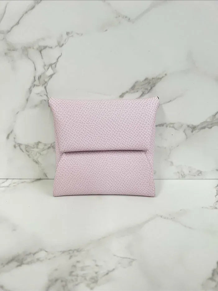 Hermes Bastia 零錢包 Mauve Pale Epsom 夢幻粉紅紫09